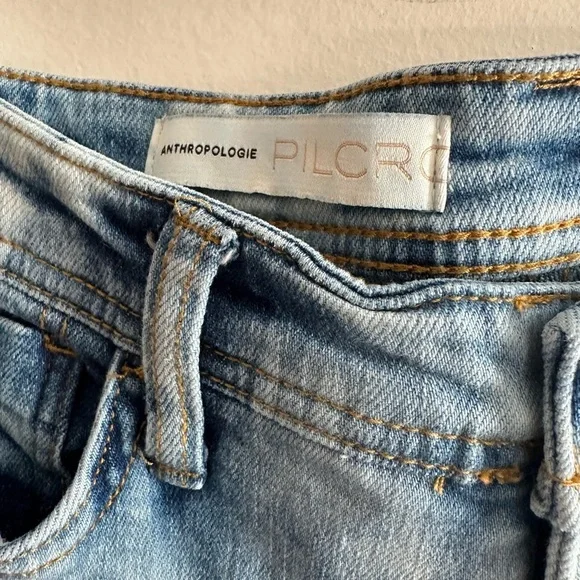 Anthropologie Blue Tie-Dye Boyfriend Jeans -02 - Picture 6 of 6